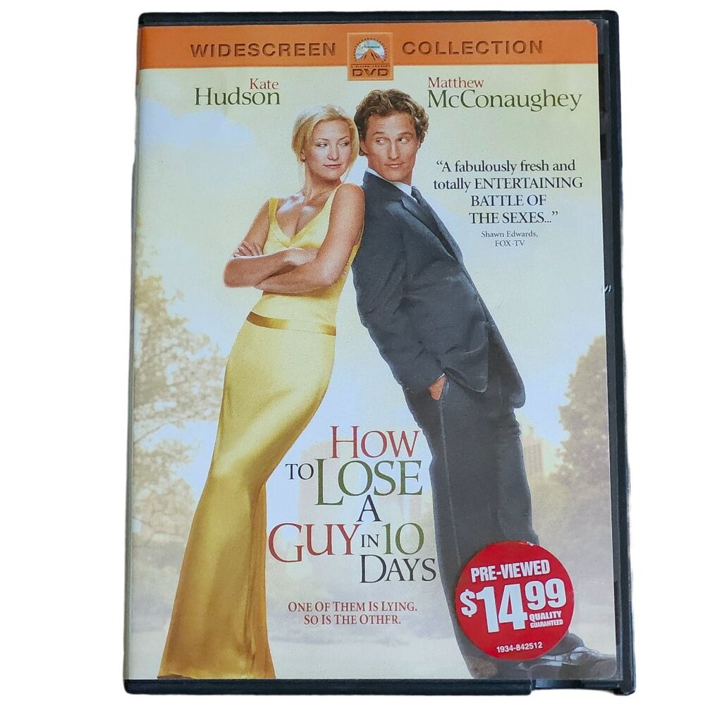 How to Lose a Guy in 10 Days Widescreen DVD 2003 Paramount Matthew McConaughey